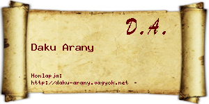 Daku Arany névjegykártya